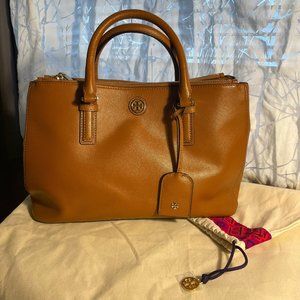 EUC Tory Burch Robinson Double Zip in Tiger's Eye